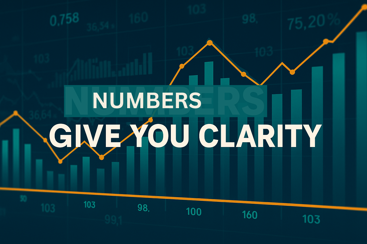 An image that has growing graph, with the text numbers give you clarity.
